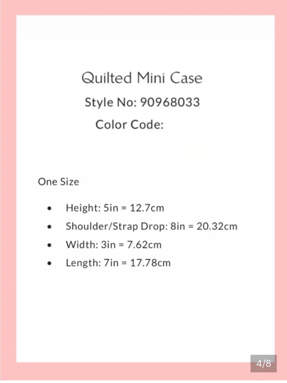 Free People Quilted Mini Case in Light Pink Ballet Slipper NWT